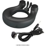 Anello Vibrante Dahlia + Stimolatore Clitorideo 12 Vibrazioni Nero - Pretty Love - immagine 8