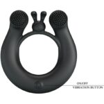 Anello Vibrante Dahlia + Stimolatore Clitorideo 12 Vibrazioni Nero - Pretty Love - immagine 7