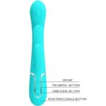 Shania Triple Rabbit Vibratore Multifunzione 3 In 1 Blu - Pretty Love - immagine 8