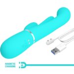 Shania Triple Rabbit Vibratore Multifunzione 3 In 1 Blu - Pretty Love - immagine 9