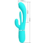 Shania Triple Rabbit Vibratore Multifunzione 3 In 1 Blu - Pretty Love - immagine 7