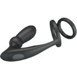 Anello Per Pene Emoni + Tappo Anale 12 Vibrazioni Nero - Pretty Love - immagine 4