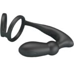 Anello Per Pene Emoni + Tappo Anale 12 Vibrazioni Nero - Pretty Love - immagine 3