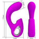 Sibel Sibel Vibratore Punto G + Stimolatore Clitorideo 10 Vibrazioni Viola - Pretty Love - immagine 5