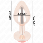 Plug Anale In Oro Rosa Con Rosa Rossa L - Kink - immagine 4