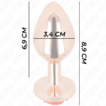 Plug Anale In Oro Rosa Con Rosa Rossa M - Kink - immagine 4