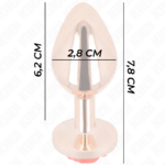 Plug Anale In Oro Rosa Con Rosa Rossa S - Kink - immagine 4
