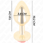 Plug Anale Oro Rosa Rosso Taglia L - Kink - immagine 4