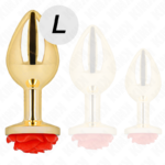 Plug Anale Oro Rosa Rosso Taglia L - Kink
