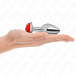 Plug Anale Rosa Rosso Taglia M - Kink - immagine 3