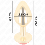 Plug Anale Oro Rosa Rosso Taglia S - Kink - immagine 4