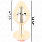 Plug Anale Oro Rosa Rosso Taglia M - Kink - immagine 4
