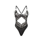 955229 Body Trasparente Con Pizzo Cavato Nero L/Xl - Subblime - immagine 5