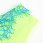 955328 Completo Reggiseno Con Pizzo E Linee Giarretrici Verde E Blu L/Xl - Subblime - immagine 9