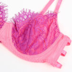 955366 Completo Reggiseno Con Pizzo E Linee Di Giarrettiera Rosa E Viola L/Xl - Subblime - immagine 10