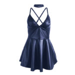 955427 Abito Con Spalline In Pelle Blu L/Xl - Subblime - immagine 5