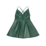 955441 Abito Con Spalline In Pelle Verde L/Xl - Subblime - immagine 7