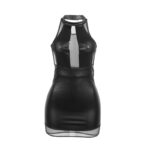 955472 Abito Con Scollo Alto E Trasparenze Nero S/M - Subblime - immagine 4