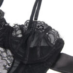 955496 Body In Pizzo Con Fiocchi E Giarrettiere Nero S/M - Subblime - immagine 7