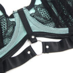 955557 Set Reggiseno In Vernice Verde Con Cerniera S/M - Subblime - immagine 9
