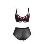955588 Set Reggiseno In Vernice Rosa Con Cerniera In Rete L/Xl - Subblime - immagine 6