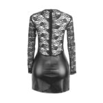 955595 Abito Manica Lunga Con Pizzo Nero S/M - Subblime - immagine 5