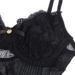 955618 Body In Pizzo Con Chiusura Inferiore Nero S/M - Subblime - immagine 7