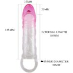 Odes Realistico 2 Cm Guaina Di Allargamento Per Pene Rosa - Pretty Love - immagine 6