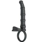 Tatum Anello Per Pene Vibrante Con Tappo 10 Vibrazioni Nero - Pretty Love