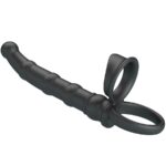 Tatum Anello Per Pene Vibrante Con Tappo 10 Vibrazioni Nero - Pretty Love - immagine 2