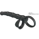 Tatum Anello Per Pene Vibrante Con Tappo 10 Vibrazioni Nero - Pretty Love - immagine 7