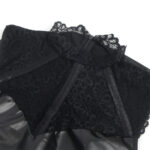 957544 Vestido De Cuero Con Cuello De Encaje Nero S/M - Subblime - immagine 5