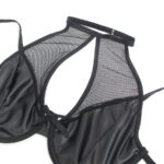 957582 Conjunto Sujetador Y Falda De Cuero Nero S/M - Subblime - immagine 5