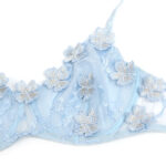 957629 Conjunto Sujetador Y Panties Con Bordados De Flores Celeste S/M - Subblime - immagine 6