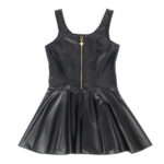 957667 Vestido De Cuero Con Cremallera De Coraz?N Nero S/M - Subblime - immagine 5