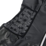 957704 Vestido De Cuero Con Cremallera Y Encaje Nero S/M - Subblime - immagine 6