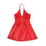 957728 Vestido De Cuero Con Cremallera Y Encaje Rosso S/M - Subblime - immagine 5