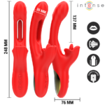Jessica Vibratore Multifunzione Stimolazione Clitoride 24,8 Cm Rosso - Intense - immagine 3