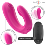 Janet Dual Stimolatore E Vibratore A Forma Di U Con Telecomando Rosa - Intense - immagine 2