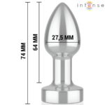 Plug Anale 10 Vibrazioni Metallo Con Telecomando S - Intense - immagine 5