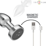 Plug Anale 10 Vibrazioni Metallo Con Telecomando S - Intense - immagine 7