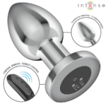 Plug Anale 10 Vibrazioni Metallo Con Telecomando L - Intense - immagine 3