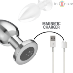 Plug Anale 10 Vibrazioni Metallo Con Telecomando L - Intense - immagine 6