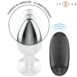 Plug Anale 10 Vibrazioni Metallo Con Telecomando L - Intense - immagine 4