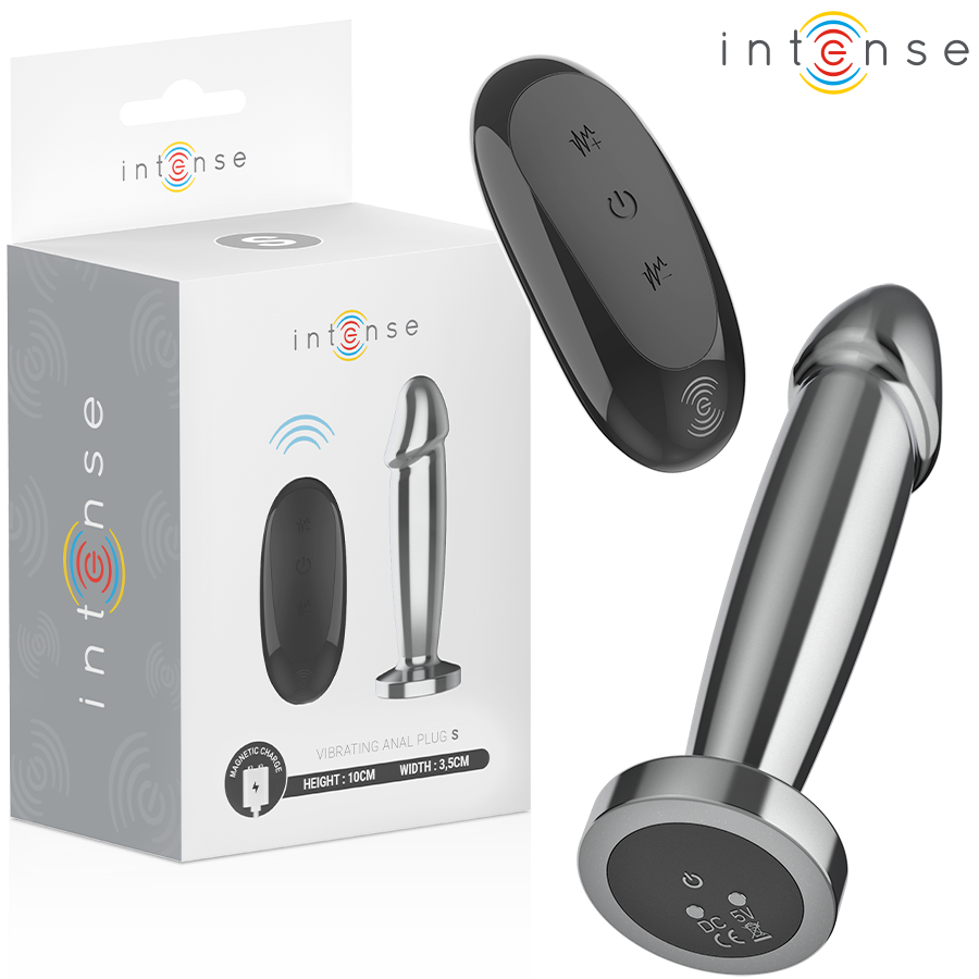 img_206429_b9236f70d4d83e024e152097d0cd4e03_1.png Anal Plug 10 Vibrazioni Dildo Metallo Con Telecomando S - Intense - immagine 1