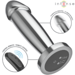 Anal Plug 10 Vibrazioni Dildo Metallo Con Telecomando S - Intense - immagine 3