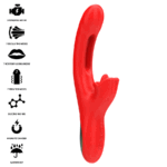 Jessica Vibratore Multifunzione Stimolazione Clitoride 24,8 Cm Rosso - Intense - immagine 2