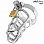 Gabbia Per Pene In Metallo Con Bloccaggio Argento Taglia S - Addicted Toys Locked - immagine 2