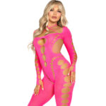 Bodystocking Rosa Schiena Aperta Taglia Unica - Leg Avenue - immagine 3