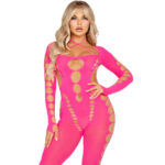 Bodystocking Rosa Schiena Aperta Taglia Unica - Leg Avenue - immagine 4